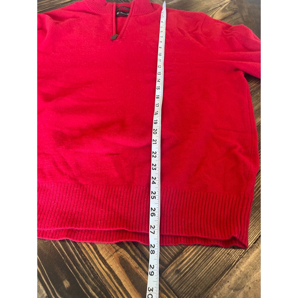 Daniel Bishop 100% Cashmere Pullover Quarter Zip Sweater Men XL Classy Preppy - Picture 6 of 10